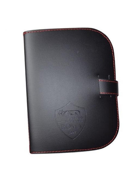 Block notes in ecopelle nera AS ROMA